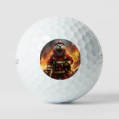 **"Blazing Brawn: The Otter Firefighter"*** Golfball (Vorderseite)