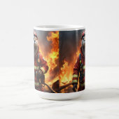**"Blazing Brawn: The Otter Firefighter"*** Kaffeetasse (Mittel)