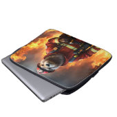 **"Blazing Brawn: The Otter Firefighter"*** Laptopschutzhülle (Vorne Knopf)