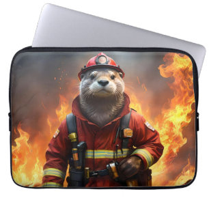 **"Blazing Brawn: The Otter Firefighter"*** Laptopschutzhülle