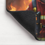 **"Blazing Brawn: The Otter Firefighter"*** Mousepad (Ecke)