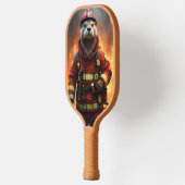 **"Blazing Brawn: The Otter Firefighter"*** Pickleball Schläger (Links)