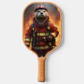 **"Blazing Brawn: The Otter Firefighter"*** Pickleball Schläger (Rückseite)