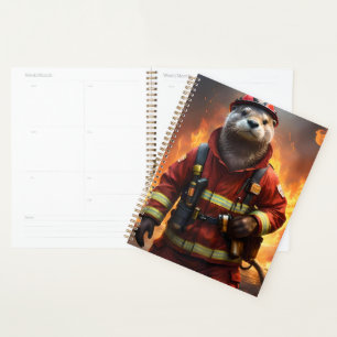 **"Blazing Brawn: The Otter Firefighter"*** Planer