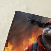 **"Blazing Brawn: The Otter Firefighter"*** Strandtuch (Beispiel)