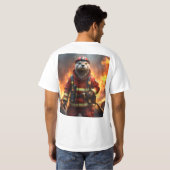 **"Blazing Brawn: The Otter Firefighter"*** T-Shirt (Schwarz voll)