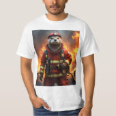 **"Blazing Brawn: The Otter Firefighter"*** T-Shirt (Vorderseite)