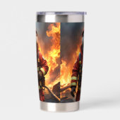 **"Blazing Brawn: The Otter Firefighter"*** Thermobecher (Links)