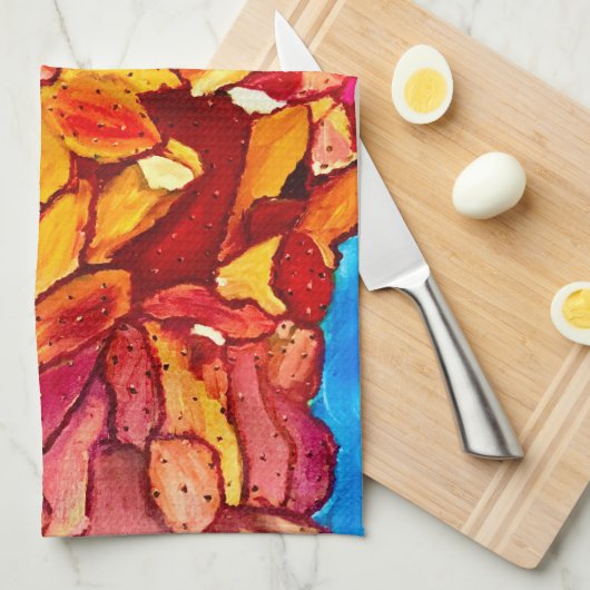 Blazing Cactus Kitchen Towel Geschirrtuch (Viertel Falte)