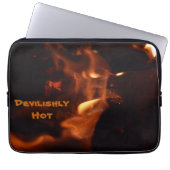 Blazing Devilish Flames Fotofeuer Laptopschutzhülle (Vorderseite)