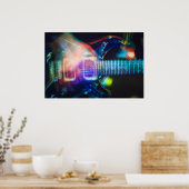 Blazing Electric Guitar Poster (Küche)