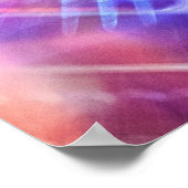 Blazing Electric Guitar Poster (Ecke)