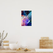 Blazing Electric Guitar Poster (Küche)