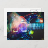 Blazing Electric Guitar Postkarte (Vorne/Hinten)