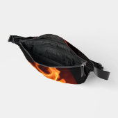Blazing Flames Fotografic Fire Initials Black Bauchtasche (Offen)