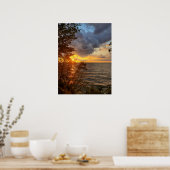 Blazing Gold Sunset Poster (Küche)