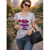 Blazing Hot Vibes Women's Basic V-Neck T - Shirt v