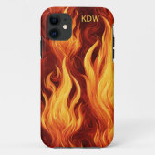Blazing Inferno Monogram Case-Mate iPhone Hülle (Rückseite)