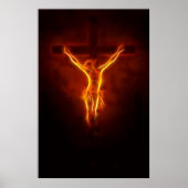 Blazing Jesus Crucifixe Poster (Vorne)