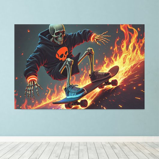 Blazing Kickflip Leinwanddruck (Insitu (Holzboden))