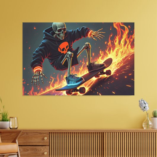 Blazing Kickflip Leinwanddruck (Insitu (Wohnzimmer))