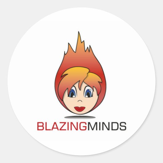 Blazing Minds Aufkleberbögen Runder Aufkleber (Vorderseite)