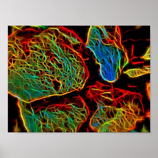 Blazing Neon Painted Kies Poster (Vorne)