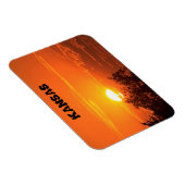 Blazing Orange Kansas Sunset Magnet (Rechte Seite)