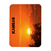 Blazing Orange Kansas Sunset Magnet (Vertikal)