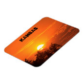 Blazing Orange Kansas Sunset Magnet (Linke Seite)