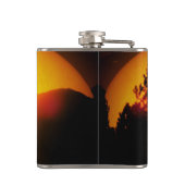 Blazing Orange Sunset Flachmann (Rückseite)