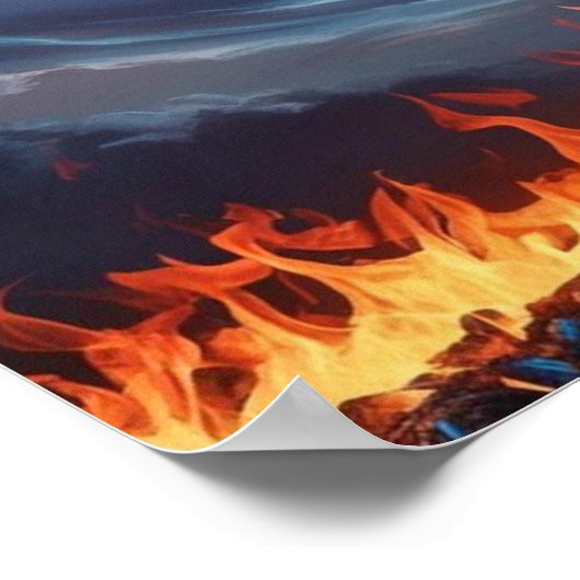 Blazing Phoenix Rise from the Ashes Poster (Ecke)