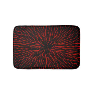 Blazing Red Hot Fire Sparkler Abstrakt Badematte