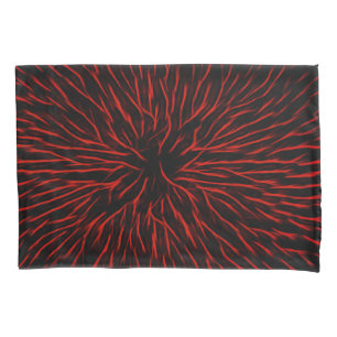 Blazing Red Hot Fire Sparkler Abstrakt Kissenbezug