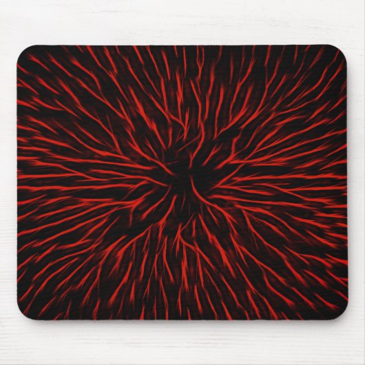 Blazing Red Hot Fire Sparkler Abstrakt Mousepad (Vorne)