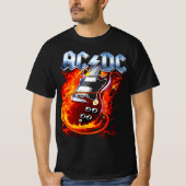 Blazing Rocker Guitar | AC/DC Inspired Biker T-Shirt (Vorderseite)