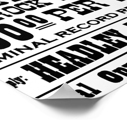 Blazing Saddles Gewollt Poster (Ecke)