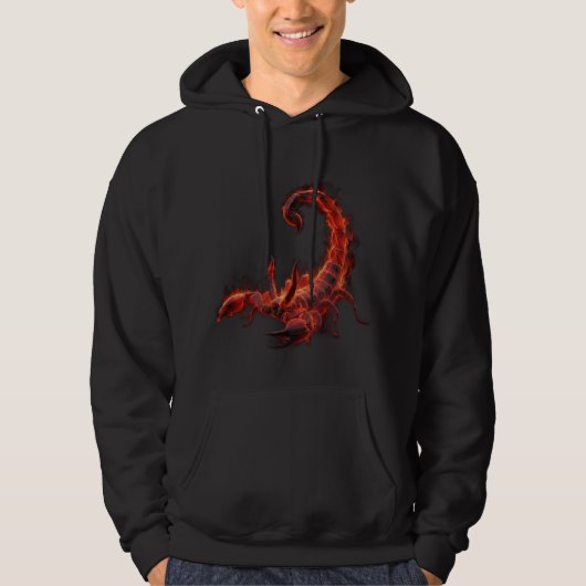 Blazing Scorpion Mythical Creature Fantasy Art Hoodie (Vorderseite)