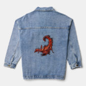 Blazing Scorpion Mythical Creature Fantasy Art Jeansjacke (Rückseite)