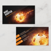 Blazing Soccer Ball | Fußballsportgeschenke Visitenkarte (Vorne/Hinten)