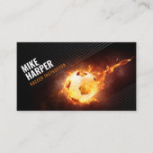 Blazing Soccer Ball | Fußballsportgeschenke Visitenkarte (Vorderseite)