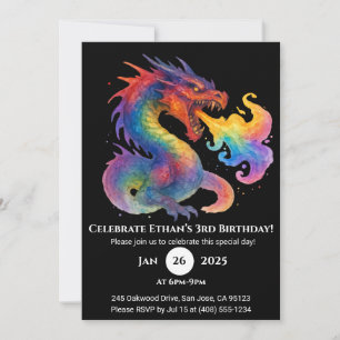 Blazing Spiral Dragon - Einladung zum Geburtstag