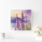 Blazing Star Beauty Quadratische Wanduhr (Zuhause)