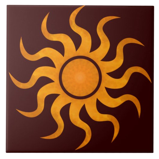 Blazing Sun Chocolate Brown Tile - Large Fliese (Vorderseite)