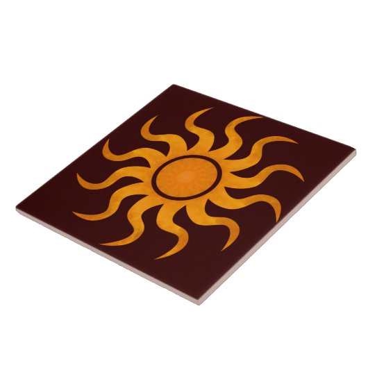 Blazing Sun Chocolate Brown Tile - Large Fliese (Seite)