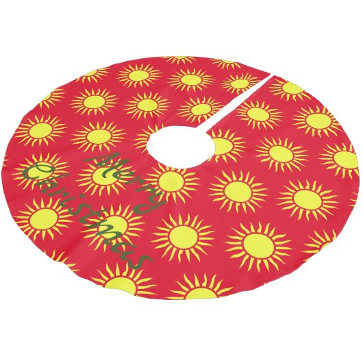 Blazing Sun Thunder_Cove Polyester Weihnachtsbaumdecke (Schrägansicht)