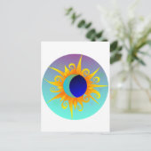Blazing Sunmoon Postkarte (Stehend Vorderseite)
