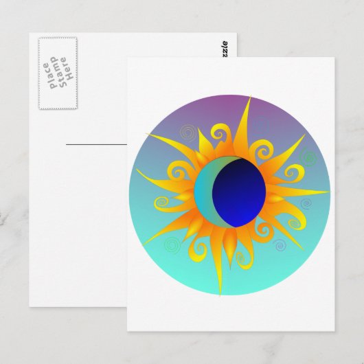 Blazing Sunmoon Postkarte (Vorne/Hinten)