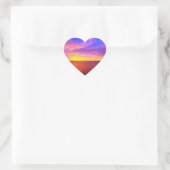 Blazing Sunset Heart Sticker (Tasche)