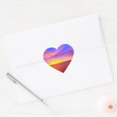 Blazing Sunset Heart Sticker (Umschlag)